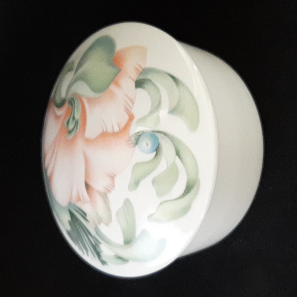 Limoges Handpainted Floral Porcelain Trinket Dish - Picture 3 of 9